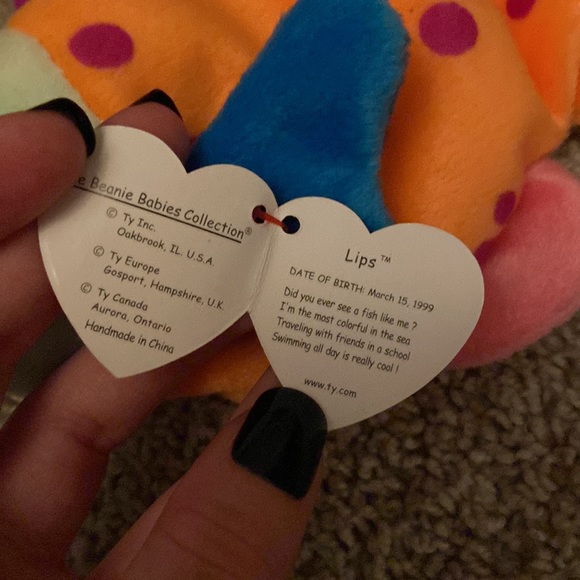 NWT Ty Beanie Baby Lips the Fish - Picture 3 of 3